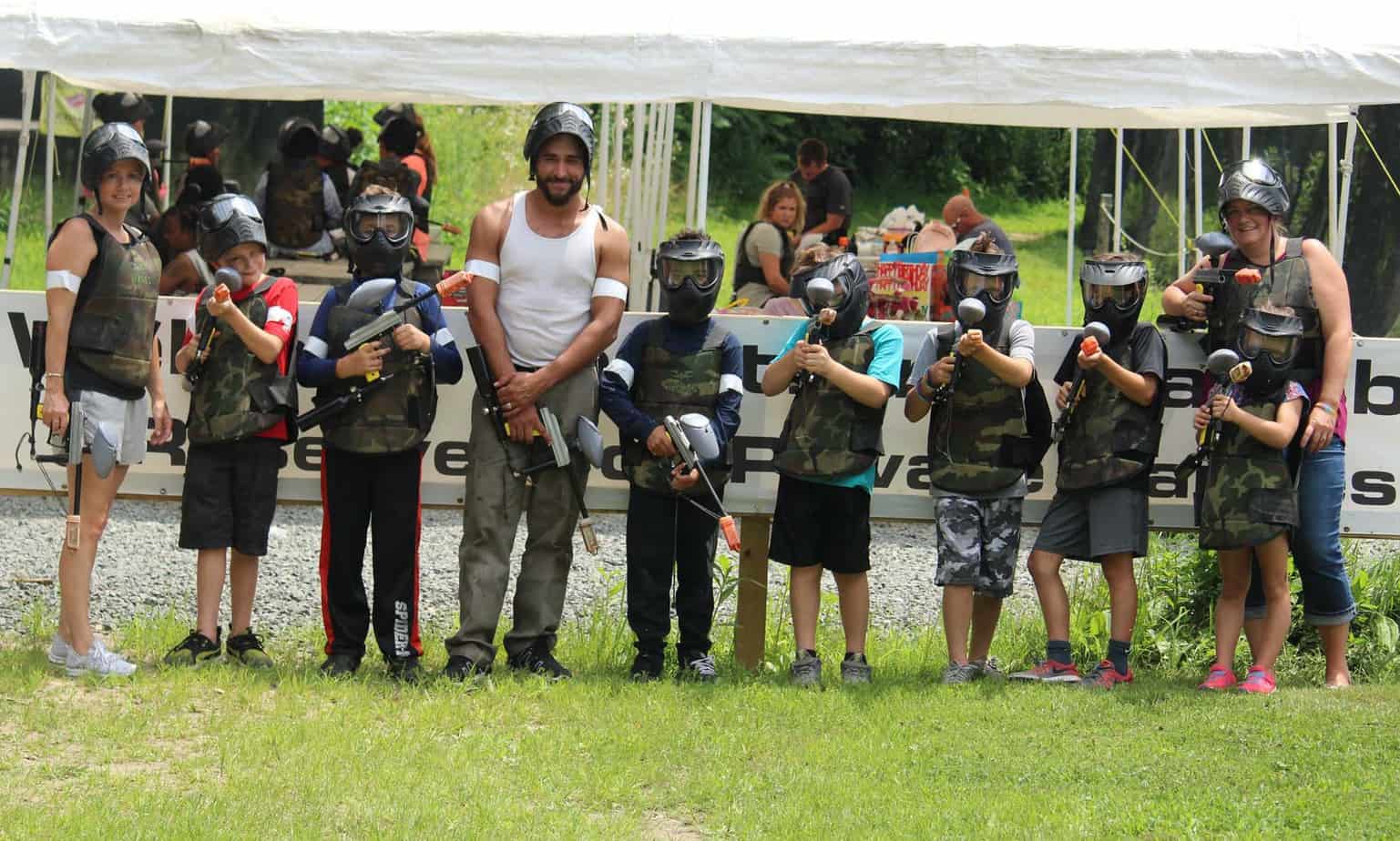 Kids playing at Xtreme Paintball